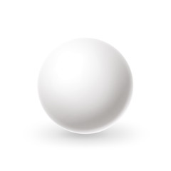 Vector realistic white sphere blank billiard ball