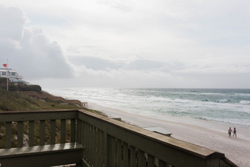 Balcony View of Beach and Waves