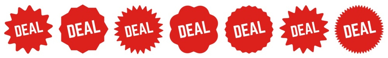 Deal Tag Red | Special Offer Icon | Sale Sticker | Deal Label | Variations