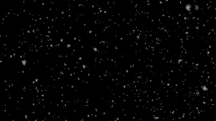 Naklejka na ściany i meble Winter background. falling snow isolated on black background. 3d Illustration