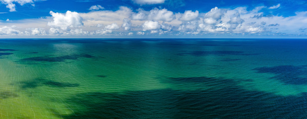 Fototapeta na wymiar Beautiful seascape. Drone shot of Baltic sea.