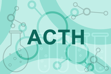 Text sign showing printed word abbreviation ACTH