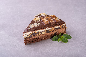  fresh and delicious chocolate cake in the kitchen
