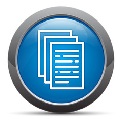 Page documents icon premium blue round button vector illustration