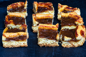 homemade crostata, ttraditional Italian baked fruit tart or pie