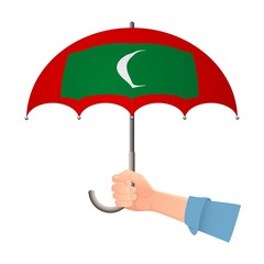 Maldives flag umbrella