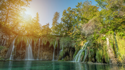 Famous and beautful plivice lakes in croatia, europe