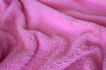 Naklejka na ściany i meble Pink texture fabric or cloth textile.