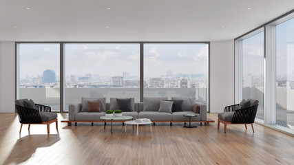 large luxury modern bright interiors room illustration 3D rendering