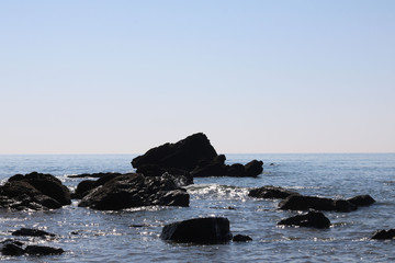 rocks and sea