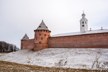Russia. Velikiy Novgorod. Kremlin (detinets). Winter.