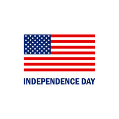 USA Independence day background. Happy 4th of July. Vector abstract grunge brushed flag with text. Template for banner, greeting card, invitation, poster, flyer, etc.