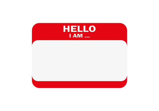 Hello My Name is Louis Name Tag | Photographic Print