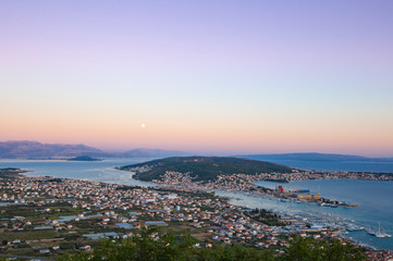 Panorama Trogir and Split in Croatia