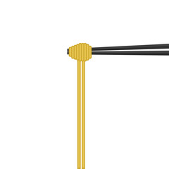chopsticks holding asian noodles vector illustration