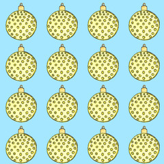 christmas bulbs hand made watercolor illustration. xmas ball decoration. decorative background for header or greeting card, bauble decorations, new year seamless pattern