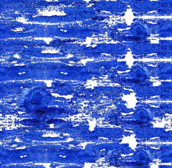 Backgrounds texture abstract painting blue smear imitation brickwork.