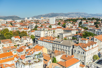 Fototapeta na wymiar Croatian Split in a tourist season.