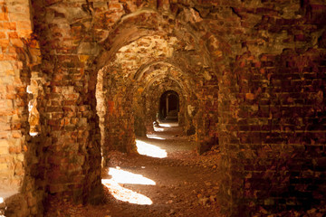 A fragment of ancient alley of the Medieval castle
