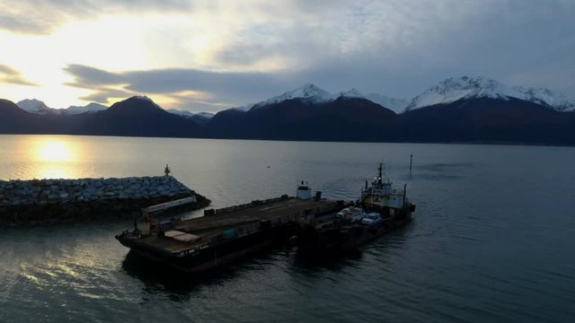 Ship traveling to a shipyard in Alaska 