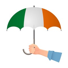 Ireland flag umbrella