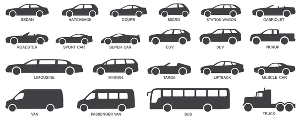 Fotobehang Car body types vector illustration © warmworld