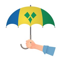 Saint Vincent and the Grenadines flag umbrella