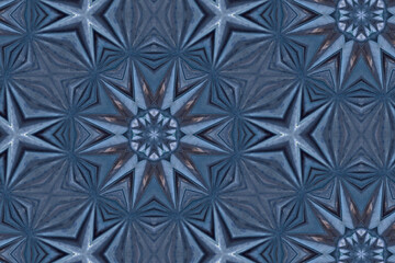 blaues sternförmiges Muster