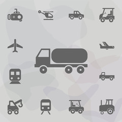 Fototapeta na wymiar truck icon. Simple set of transport icons. One of the collection for websites, web design, mobile app