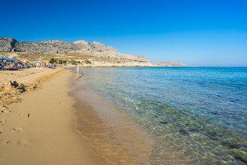 Agathi Beach on the Island of Rhodes Greece