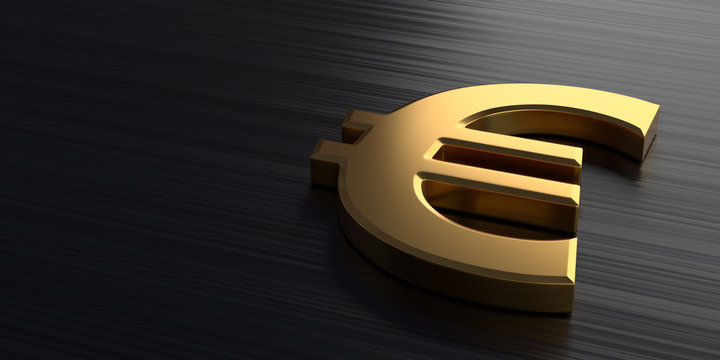 3d Render Of Gold Euro Sign On Colord Blue Background, Gold 1 Euro Stock  Photo, Picture and Royalty Free Image. Image 208507441., 1€ 