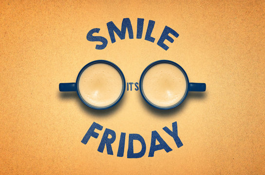 Smile It's Friday - Weekend is Coming Background With Funny Face