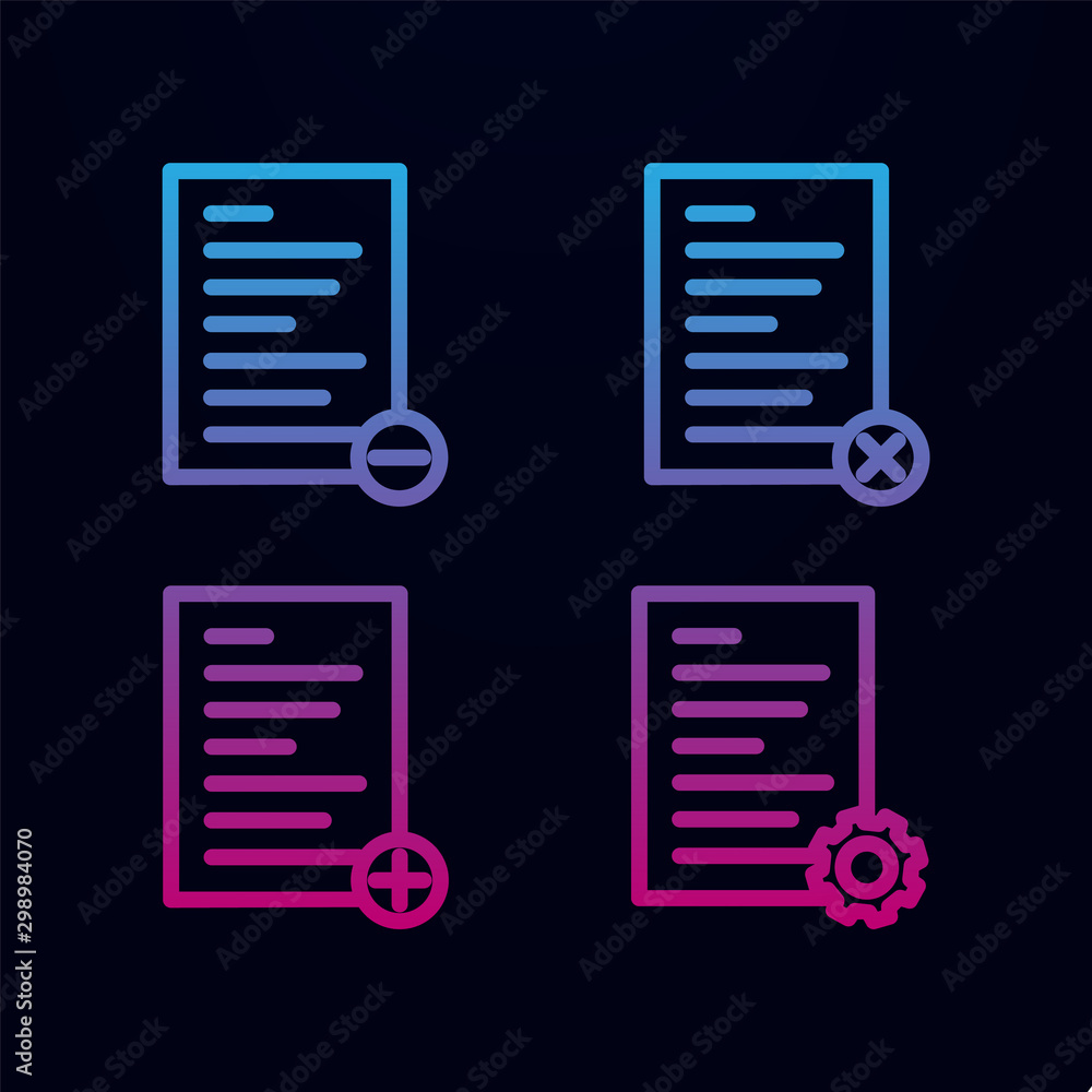Poster text, list, remove, delete, plus, settings sign nolan icon. simple thin line, outline vector of web 