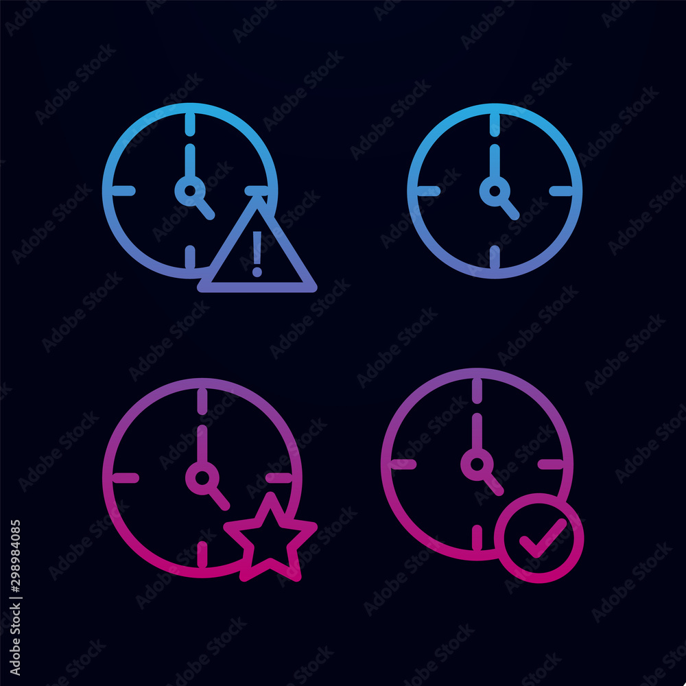 Poster time, exclamation, star, check sign nolan icon. simple thin line, outline vector of web icons for ui