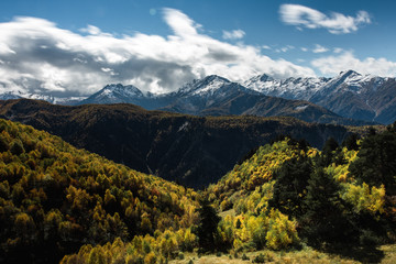 Mountain Range in the Caucasus in Georgia, Europe