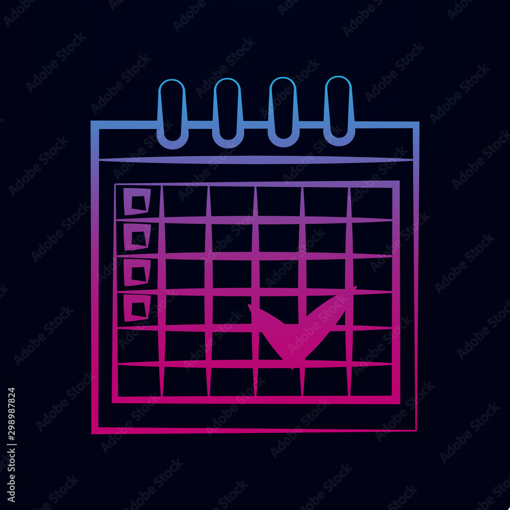 Poster timestamp in calendar sketch nolan icon. simple thin line, outline vector of wedding icons for ui an