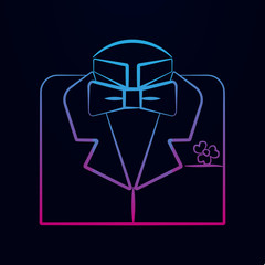 Grooms suit sketch nolan icon. Simple thin line, outline vector of wedding icons for ui and ux, website or mobile application
