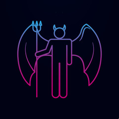 Daemon nolan icon. Simple thin line, outline vector of angel and demon icons for ui and ux, website or mobile application