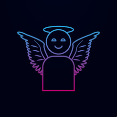 Avatar of a sweet angel nolan icon. Simple thin line, outline vector of angel and demon icons for ui and ux, website or mobile application