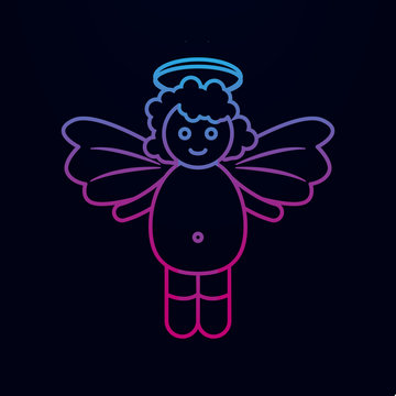 Baby angel nolan icon. Simple thin line, outline vector of angel and demon icons for ui and ux, website or mobile application
