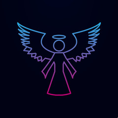 Angel girl nolan icon. Simple thin line, outline vector of angel and demon icons for ui and ux, website or mobile application