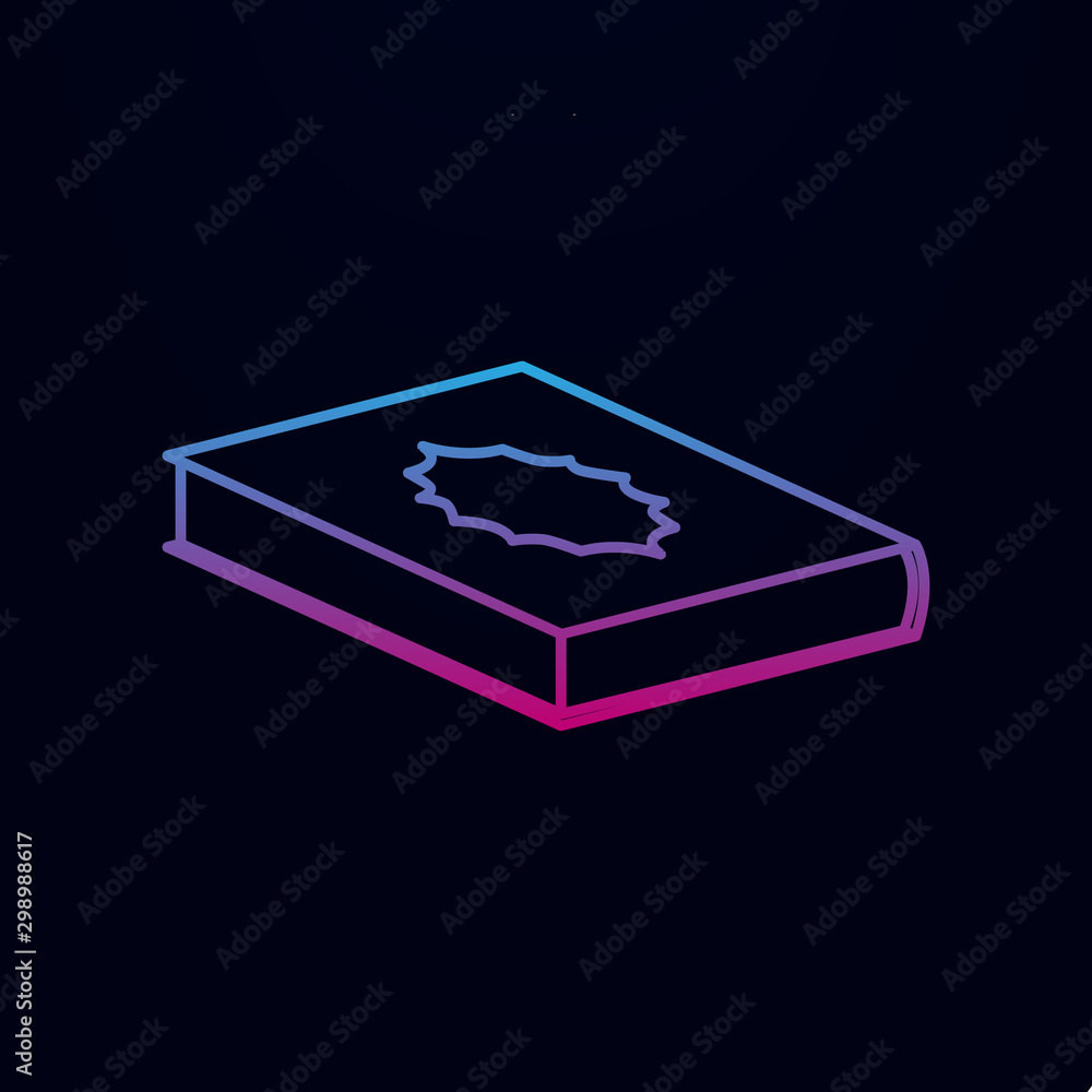Poster koran nolan icon. simple thin line, outline vector of arabian icons for ui and ux, website or mobile