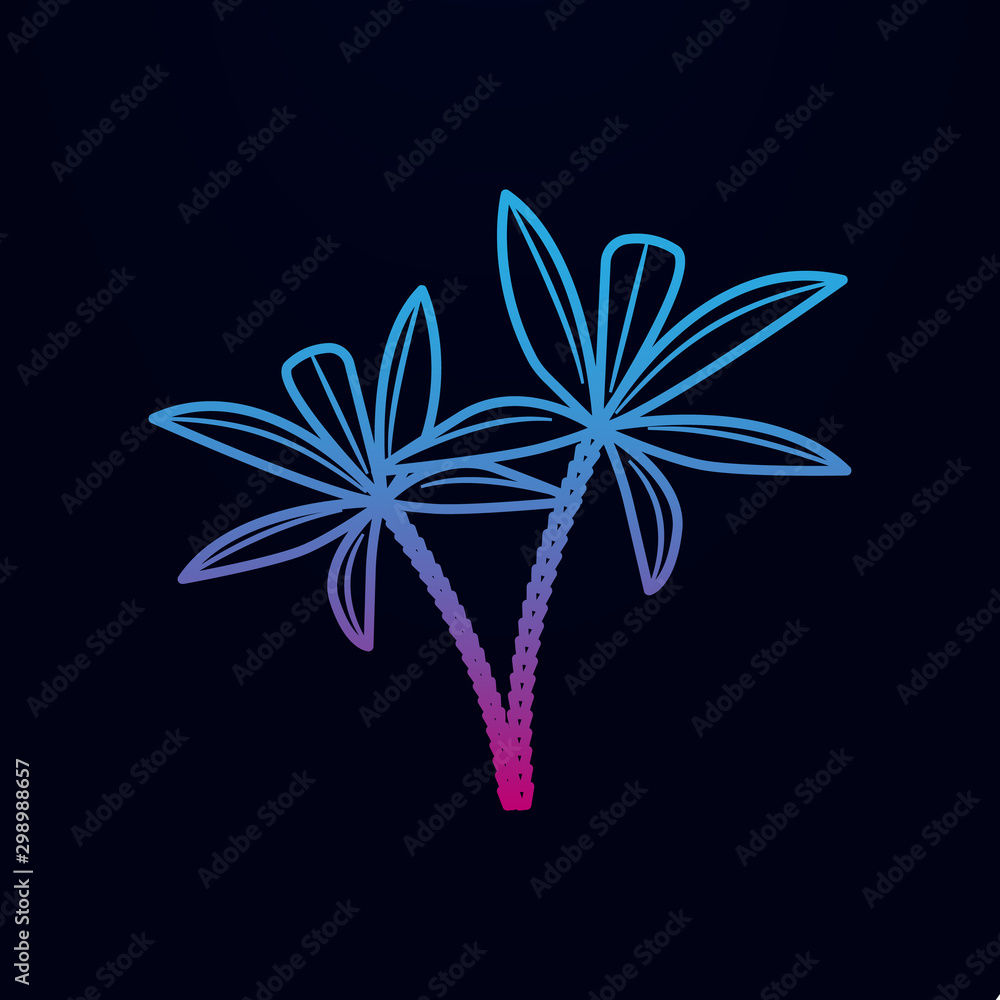Poster palm trees nolan icon. simple thin line, outline vector of arabian icons for ui and ux, website or m