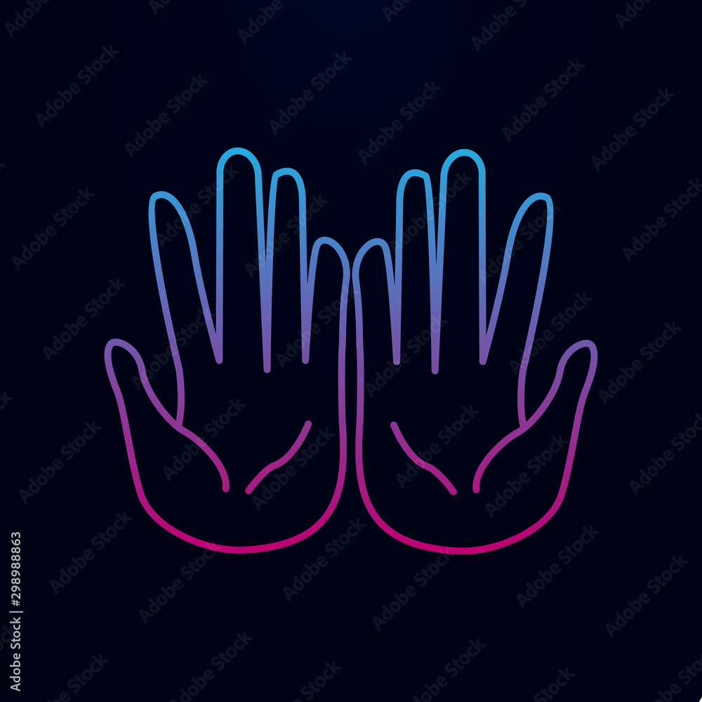 Aufkleber pleading hands nolan icon. simple thin line, outline vector of arabian icons for ui and ux, website 