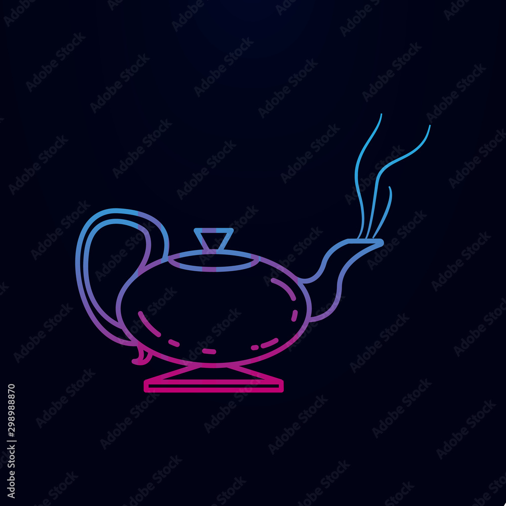 Poster kettle nolan icon. simple thin line, outline vector of arabian icons for ui and ux, website or mobil