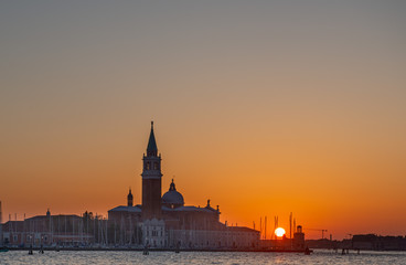 Venice skyline at sunset