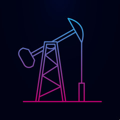 Oil derrick nolan icon. Simple thin line, outline vector of arabian icons for ui and ux, website or mobile application