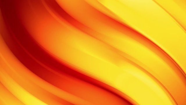 A red yellow gradient of a bright fire color changes slowly and cyclically. 4k smooth seamless looped abstract animation. 3d render of curved lines. 59