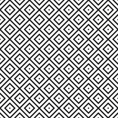 Seamless squares pattern, checkered fabric print, geometric, geo pattern, vector illustration in black and white