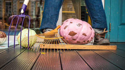 Halloween on the store threshold